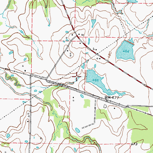 Topographic Map of Stewart Lake, TX