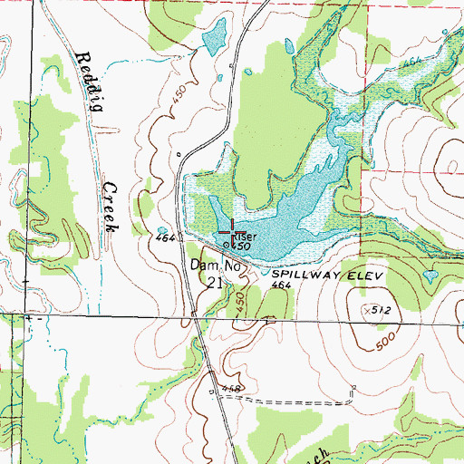 Topographic Map of Soil Conservation Service Lake 21, TX