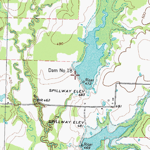 Topographic Map of Soil Conservation Service Site 18 Dam, TX