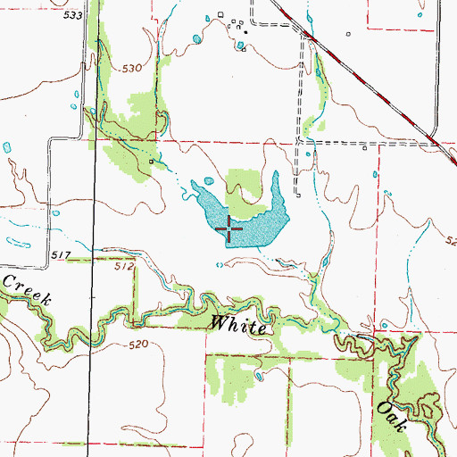 Topographic Map of James R Beck Lake, TX