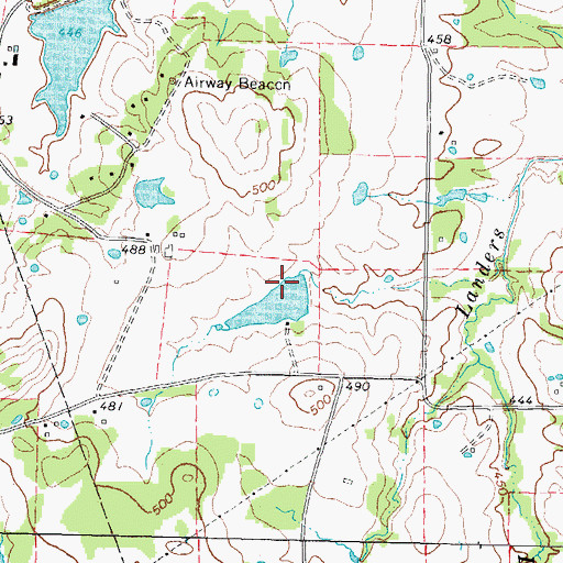 Topographic Map of Gooding Lake Dam, TX