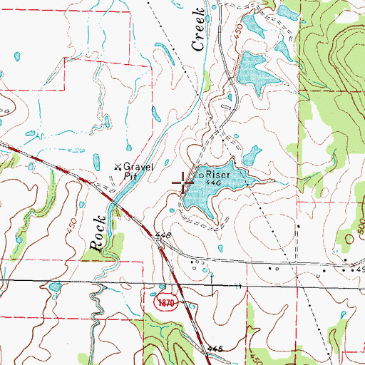 Topographic Map of Helm Lake Number 1 Dam, TX