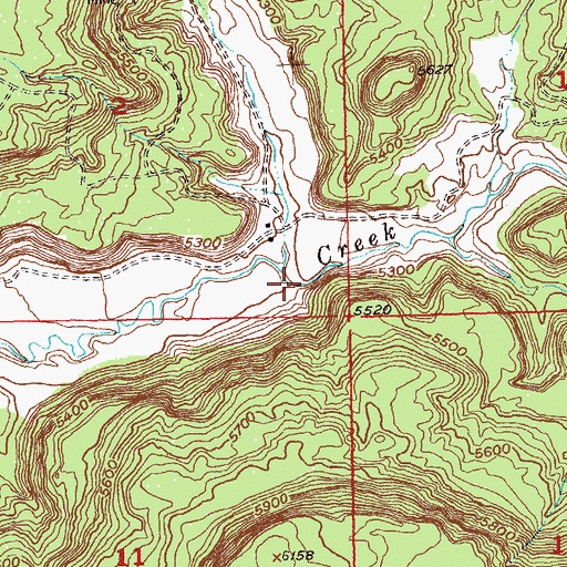 Topographic Map of Blue Creek Canyon, CO