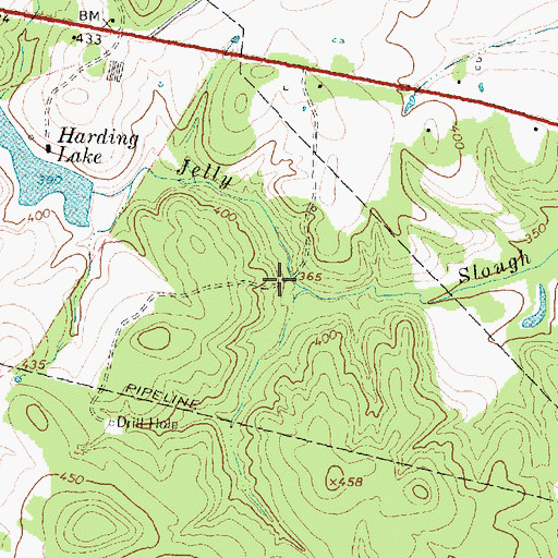 Topographic Map of Red Lake Number 3 Dam, TX
