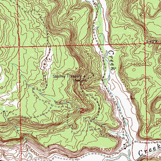 Topographic Map of Stormy Treasure Mine, CO