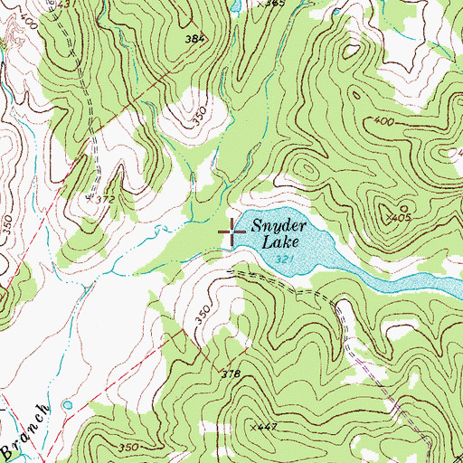 Topographic Map of Snider Lake Dam, TX