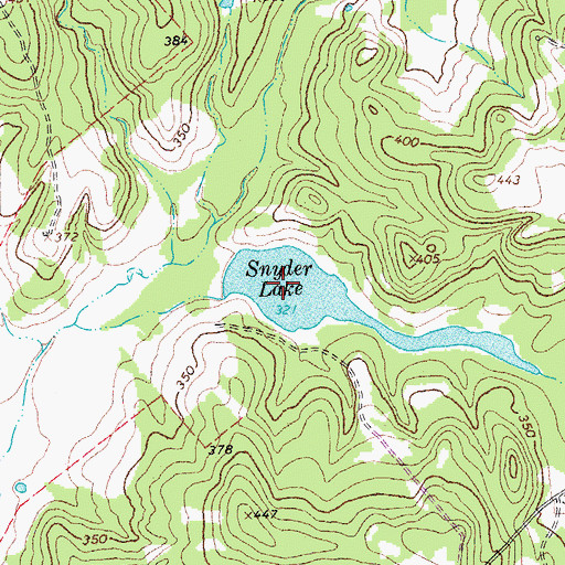 Topographic Map of Snyder Lake, TX