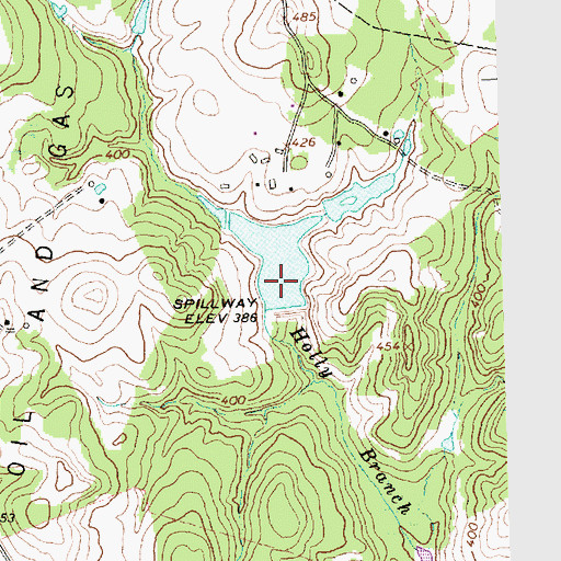 Topographic Map of Morse Lake Dam, TX