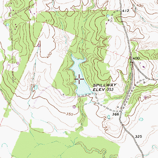 Topographic Map of Richards Lake, TX