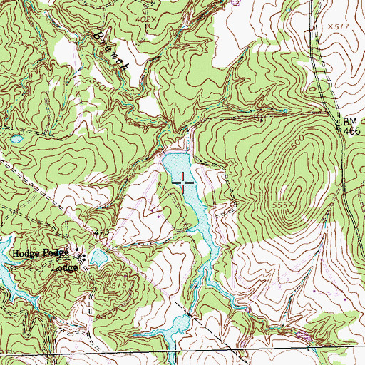 Topographic Map of Couch Lake, TX
