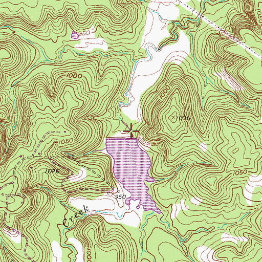Topographic Map of Soil Conservation Service Site 8 Dam, TX