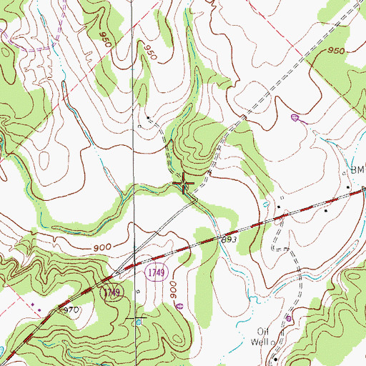 Topographic Map of Soil Conservation Service Site 22a Dam, TX