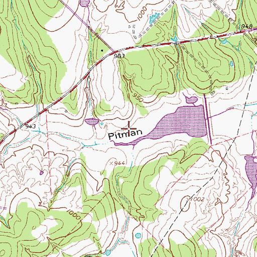 Topographic Map of Soil Conservation Service Site 6 Reservoir, TX