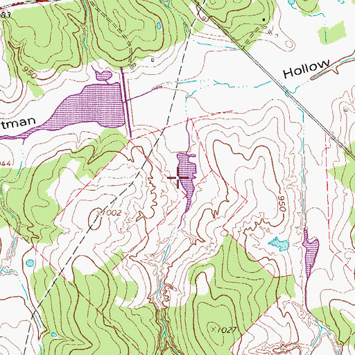 Topographic Map of Soil Conservation Service Site 6a Reservoir, TX