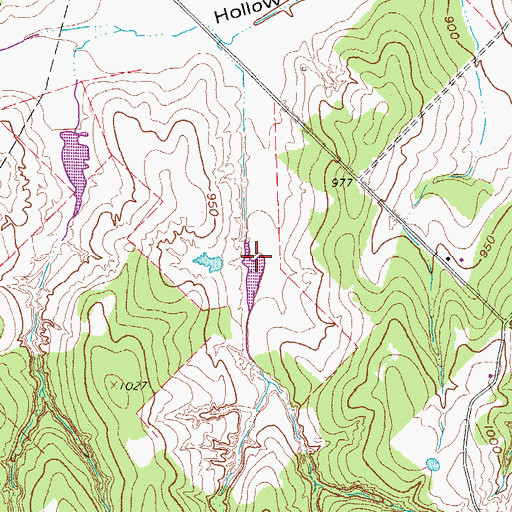 Topographic Map of Soil Conservation Service Site 7a Dam, TX