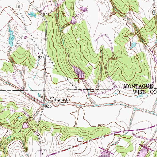 Topographic Map of Soil Conservation Service Site 11c Dam, TX