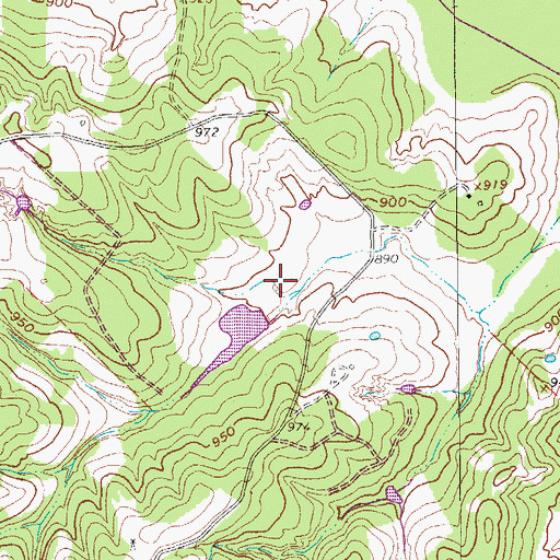 Topographic Map of Soil Conservation Service Site 8b Dam, TX