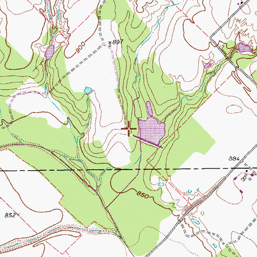 Topographic Map of Soil Conservation Service Site 10a Dam, TX