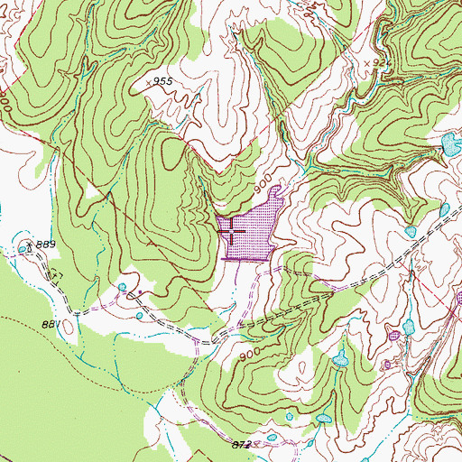 Topographic Map of Soil Conservation Service Site 8a Dam, TX