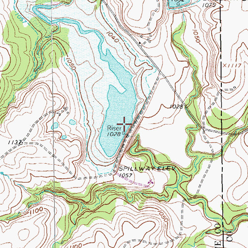 Topographic Map of Soil Conservation Service Site 5 Dam, TX