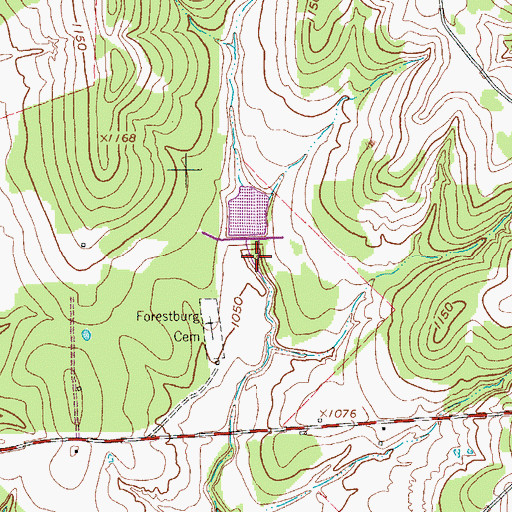 Topographic Map of Soil Conservation Service Site 9b Reservoir, TX