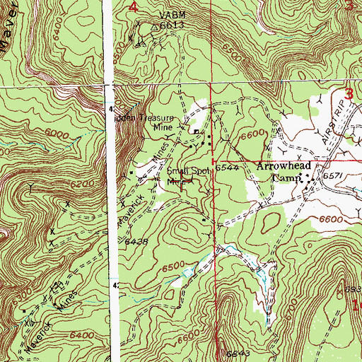 Topographic Map of Small Spot Mine, CO