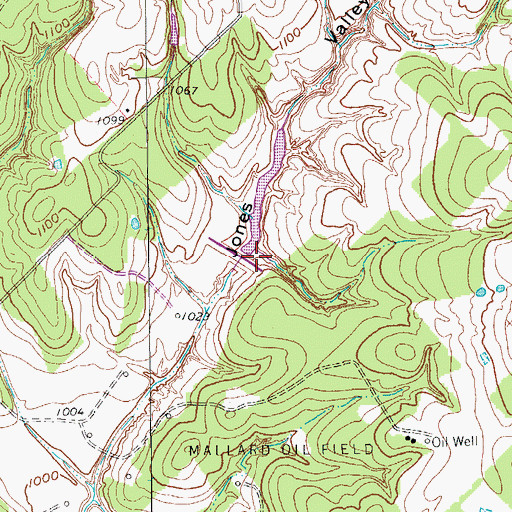 Topographic Map of Soil Conservation Service Site 7b Reservoir, TX