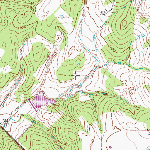 Topographic Map of Soil Conservation Service Site 7d Reservoir, TX