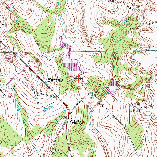 Topographic Map of Soil Conservation Service Site 12 Dam, TX