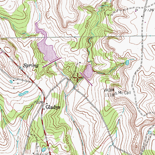 Topographic Map of Soil Conservation Service Site 13 Reservoir, TX