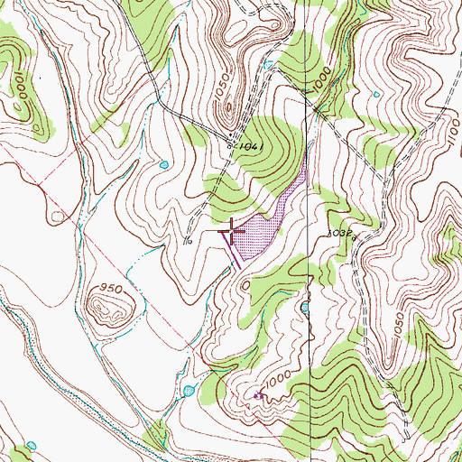 Topographic Map of Soil Conservation Service Site 14 Dam, TX