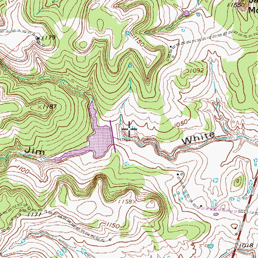 Topographic Map of Soil Conservation Service Site 25 Reservoir, TX