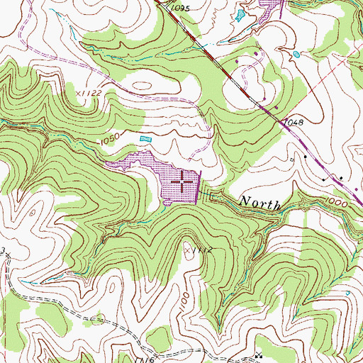 Topographic Map of Soil Conservation Service Site 27 Reservoir, TX