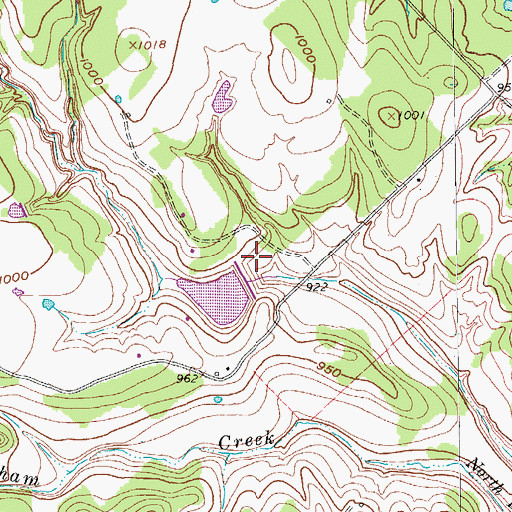Topographic Map of Soil Conservation Service Site 28 Dam, TX