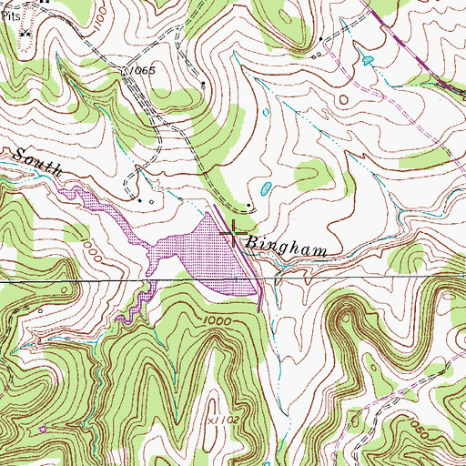 Topographic Map of Soil Conservation Service Site 29 Reservoir, TX