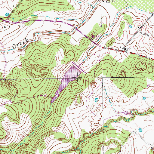 Topographic Map of Soil Conservation Service Site 30 Dam, TX
