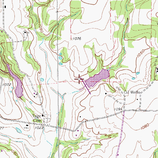 Topographic Map of Soil Conservation Service Site 1b1 Reservoir, TX