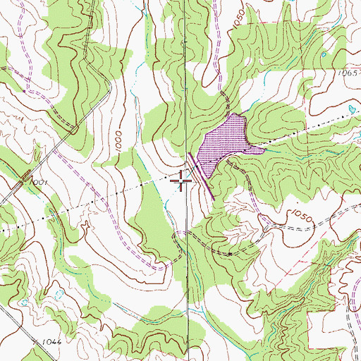 Topographic Map of Soil Conservation Service Site 1c Reservoir, TX