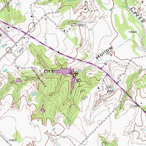 Topographic Map of Soil Conservation Service Site 1k Reservoir, TX
