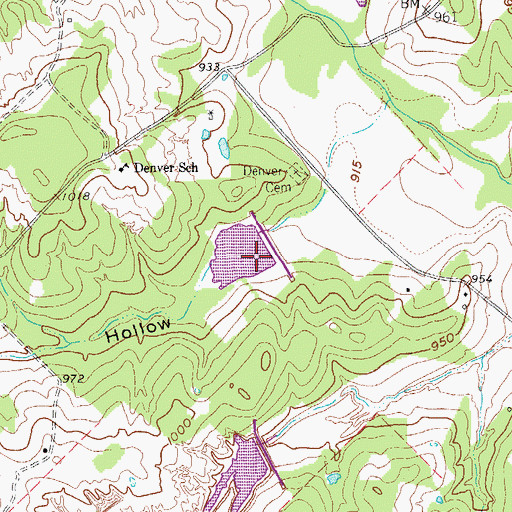 Topographic Map of Soil Conservation Service Site 2c Dam, TX