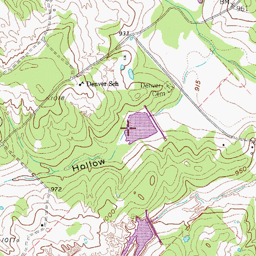 Topographic Map of Soil Conservation Service Site 2d Reservoir, TX