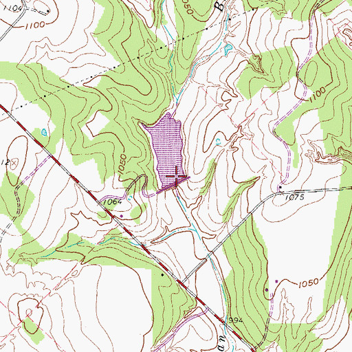Topographic Map of Soil Conservation Service Site 3a Dam, TX