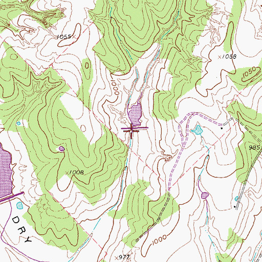 Topographic Map of Soil Conservation Service Site 3c Reservoir, TX