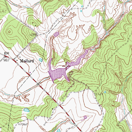 Topographic Map of Soil Conservation Service Site 4c Reservoir, TX