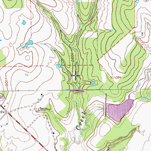 Topographic Map of Soil Conservation Service Site 2k Dam, TX