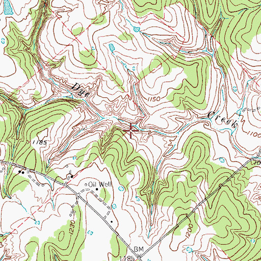 Topographic Map of Soil Conservation Service Site 1a Reservoir, TX