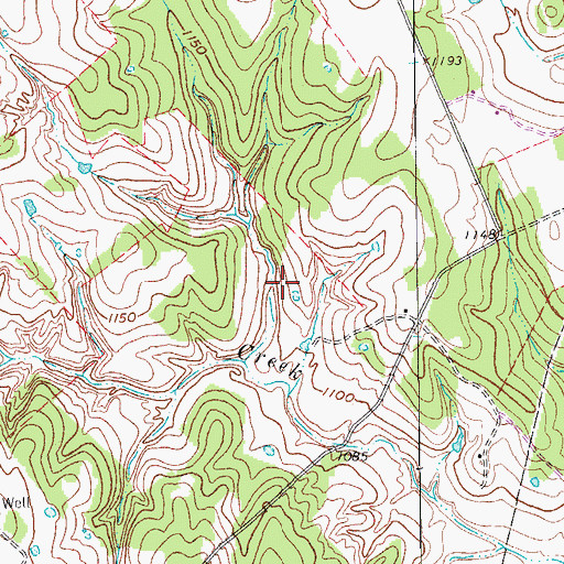 Topographic Map of Soil Conservation Service Site 1b Dam, TX