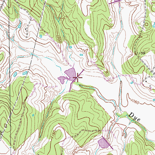 Topographic Map of Soil Conservation Service Site 2 Reservoir, TX