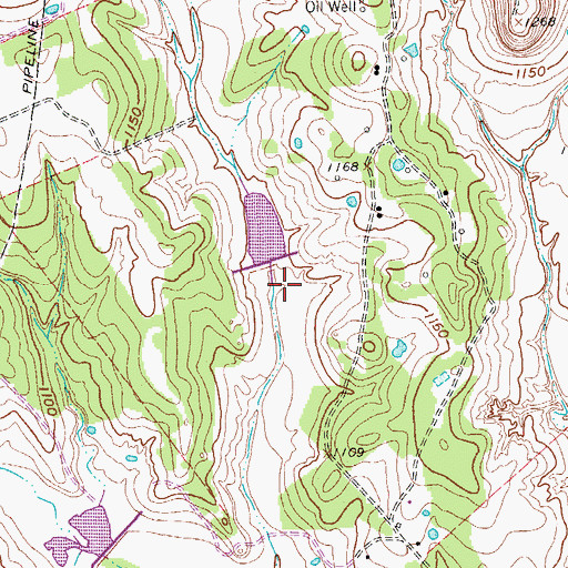 Topographic Map of Soil Conservation Service Site 3 Reservoir, TX