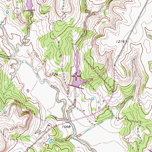 Topographic Map of Soil Conservation Service Site 8 Dam, TX